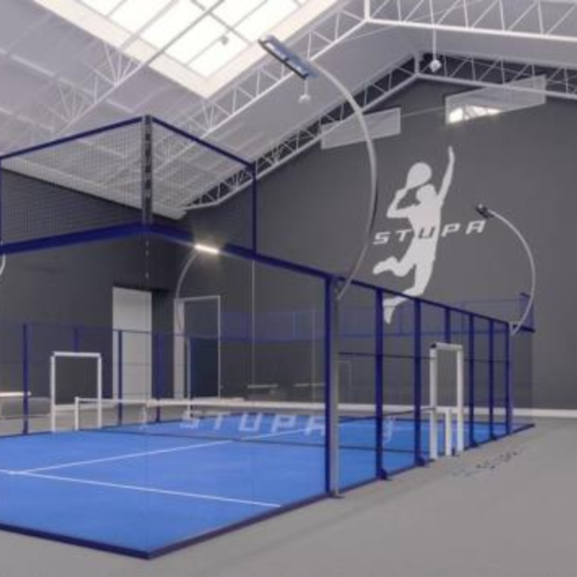 Full view of the Stupa padel court by Global Padel Court